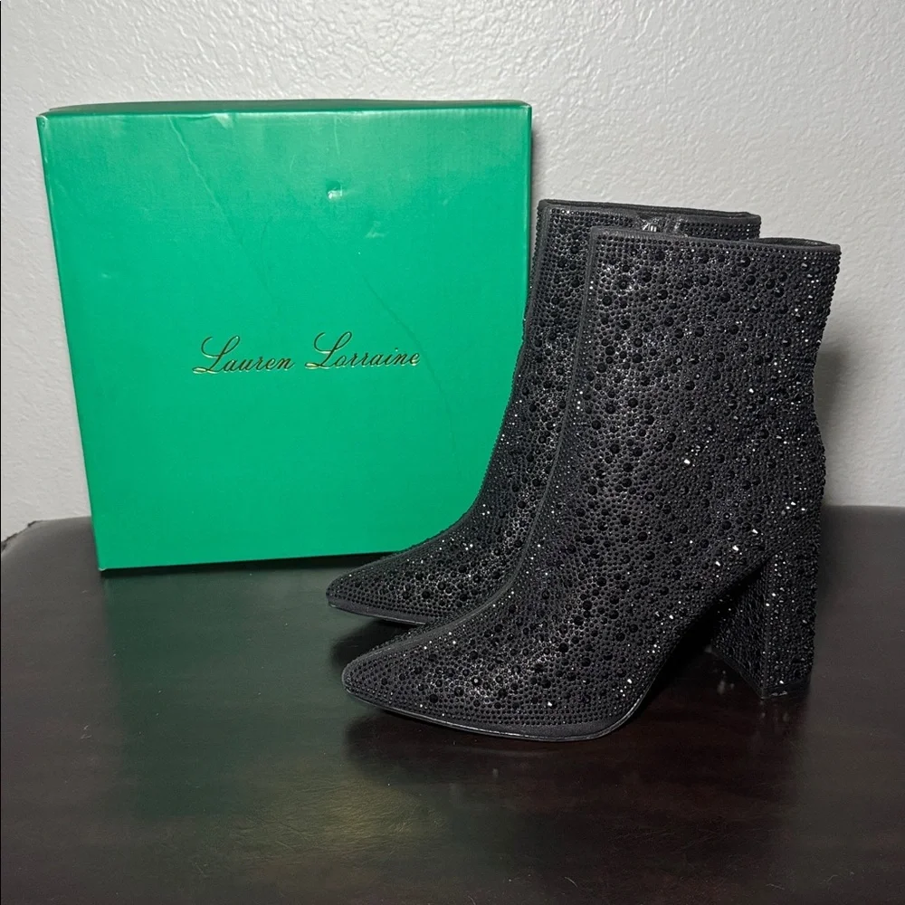 Lauren Lorraine Glittering Black Heels
